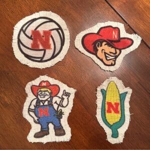 NEW Nebraska Cornhuskers Fabric Distressed Patches